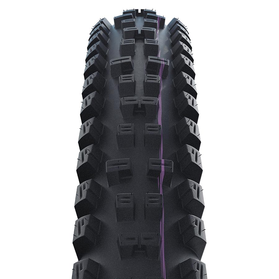 Schwalbe Tacky Chan Tire - 29 x 2.40 Tubeless Folding BLK Evolution Line Super Downhill Addix Ultra Soft E-50