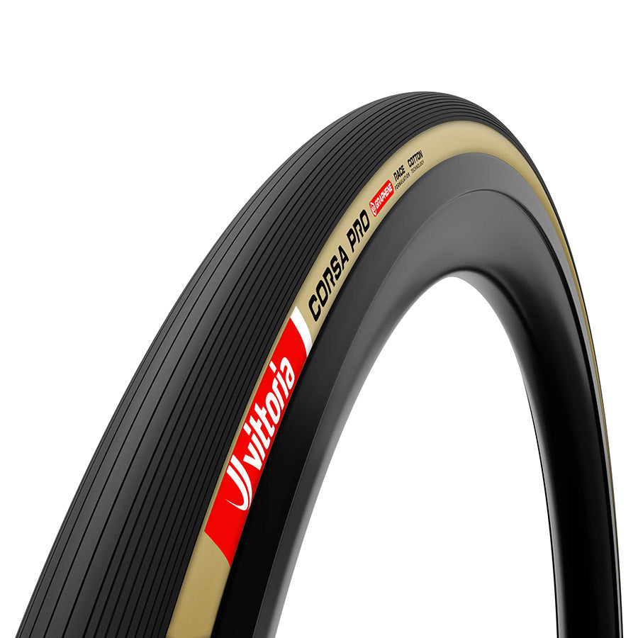 Vittoria Corsa Pro Tire - 700 x 30 Clincher Folding BLK/Tan Graphene + Silica G2.0