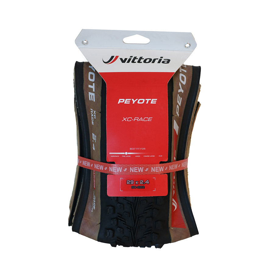 Vittoria Peyote XC Race Tire - 29 x 2.25 Tubeless Folding Brown Graphene + Silica G2.0