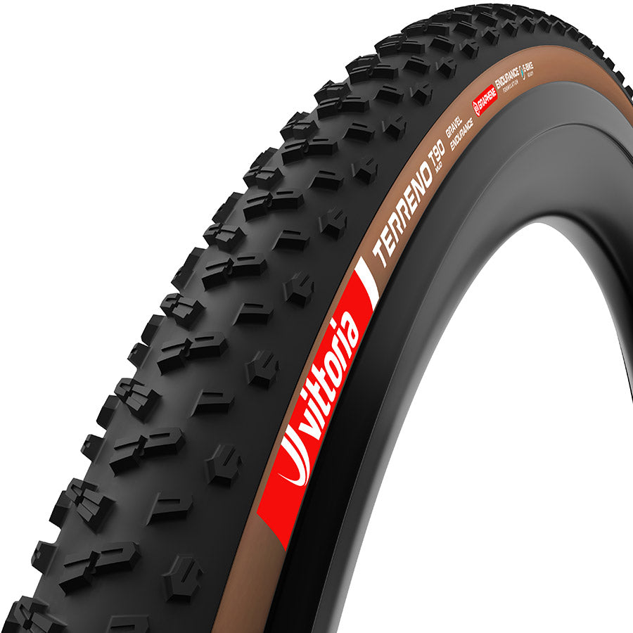 Vittoria Terreno T90 Mud Tire - 700 x 40 Tubeless Folding BLK/Brown Gravel Endurance Graphene G2.0
