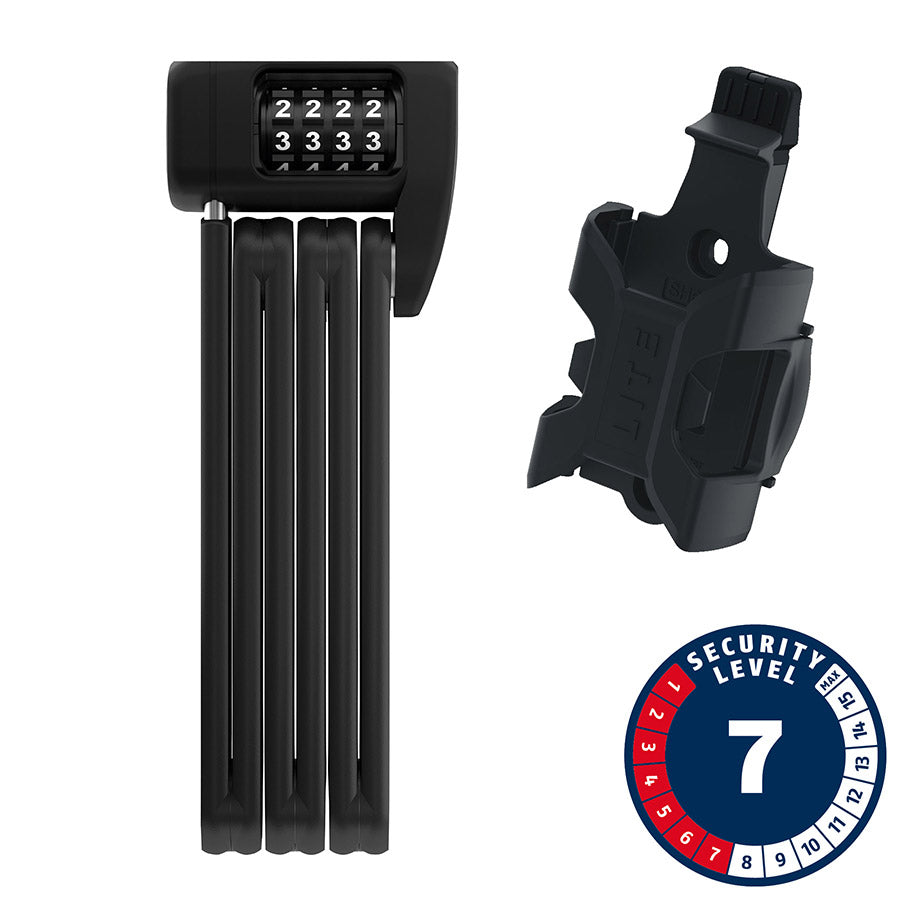 Abus BORDO Lite 6055C/85 Folding Lock - Combination SH Bracket 2.8 5mm BLK BLK
