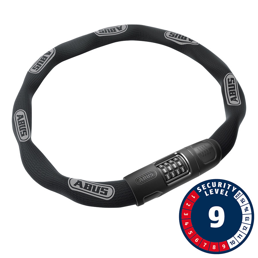 Abus 8808C Chain Lock - Combination 3.7 8mm Square Black