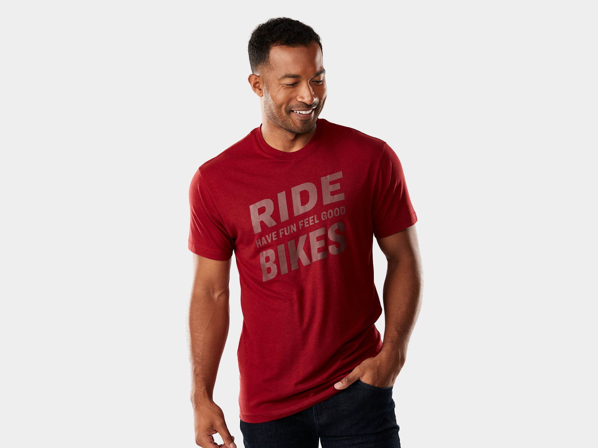 Shirt Trek Ride Bike Have Fun Feel Good Tee XX-Large DarkRed