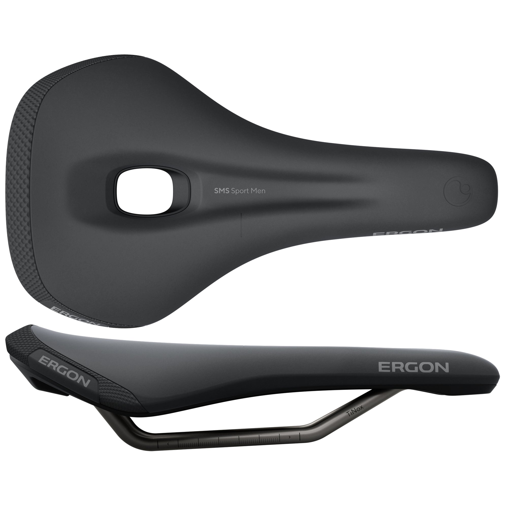 Ergon SMS Sport Saddle - TiNox XP Black Mens Small/Medium