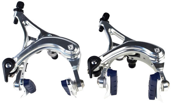 Velo Orange Grand Cru Long Reach Brake Set - Front Rear Dual Pivot Silver