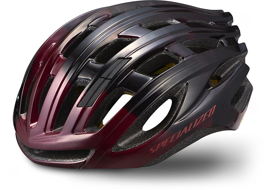 Specialized propero 3 angi mips helmet gloss maroon/gloss black s