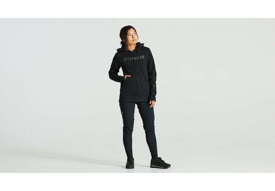 Specialized legacy wordmark zip-up hoodie wmn black xxs