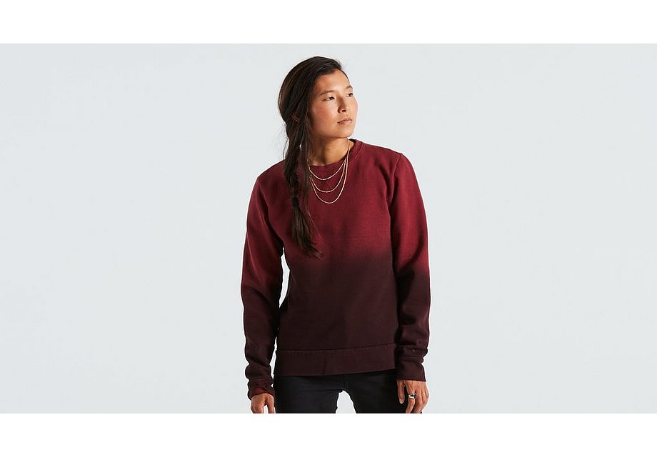 Specialized legacy spray crewneck ls wmn maroon s