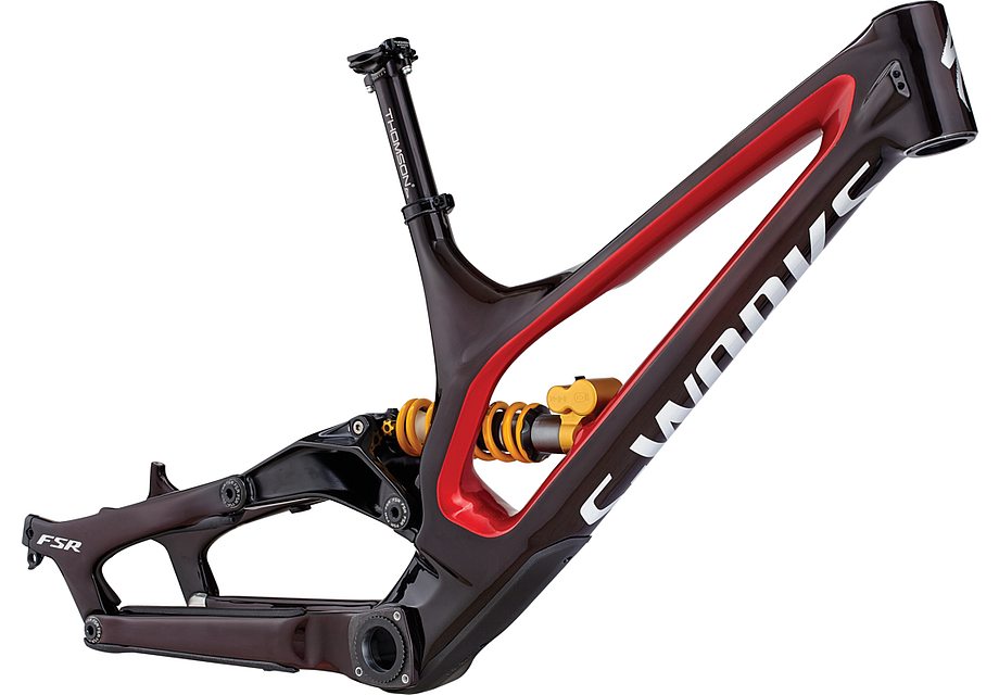 Specialized S-Works demo 8 fsr carbon 650b frm gloss red tint carbon / red flake / flake silver md