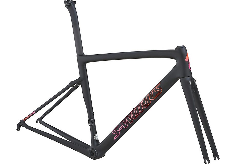 Specialized S-Works tarmac wmn sl6 frmset satin/gloss/monoblk/acid purple rkt red fade 44